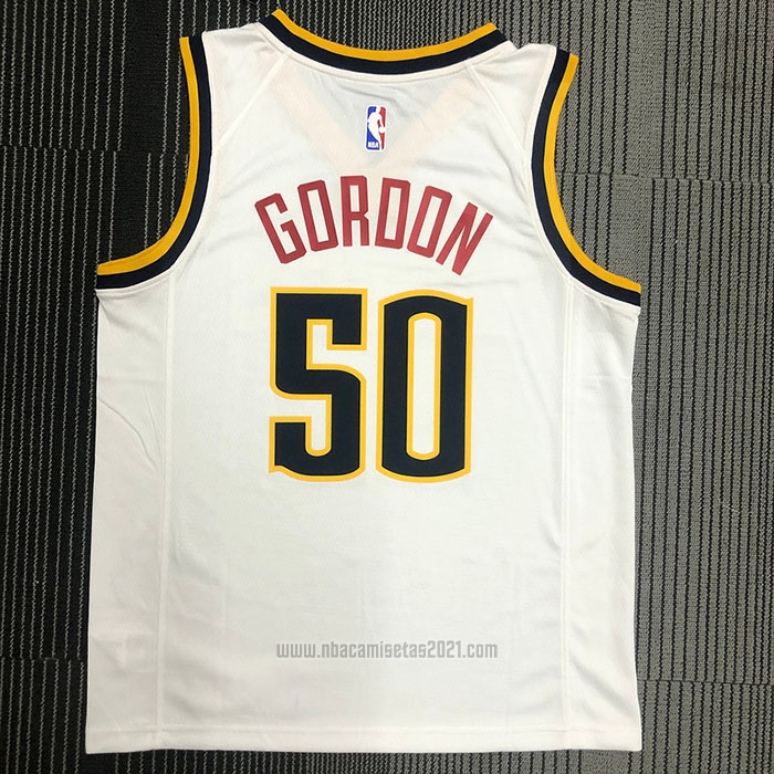 Camiseta Denver Nuggets Aaron Gordon #50 Association 2021 Blanco